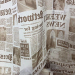Rideau au motif de journaux vintage, idéal pour ajouter une touche rétro à votre décoration intérieure. Ce design unique crée une ambiance chaleureuse et authentique dans n'importe quelle pièce, parfait pour les amateurs de style classique. Facile à installer, ce rideau transformera votre espace avec élégance et originalité.