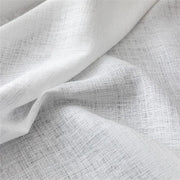 rideau blanc translucide tissu texturé moderne minimaliste tringle dorée attache métal