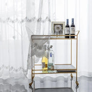 rideau blanc motif floral translucide élégant plis flamands passe tringle