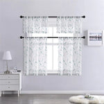 Voilage à motif floral pour salle de séjour, chambre ou cuisine, ornant élégamment la fenêtre. Idéal pour une décoration intérieure lumineuse et moderne. Facile à installer avec une tringle, parfaite pour apporter une touche de fraîcheur à votre espace de vie.
