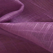 voilage violet prune tissé motif carreaux semi transparent rustique simple naturel
