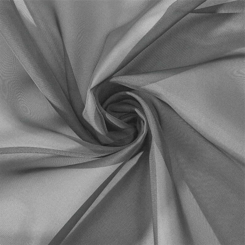 Image d'un tissu gris élégant drapé en spirale, idéal pour la confection de vêtements modernes ou pour la décoration intérieure chic. Ce textile offre une apparence raffinée avec ses nuances de gris, parfait pour ajouter une touche sophistiquée à tout projet créatif.