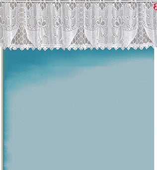Rideau court décoratif blanc avec motifs délicats, parfait pour embellir votre intérieur tout en ajoutant une touche d'élégance à vos fenêtres. Adapté pour cuisine ou salle de bain, il diffuse la lumière tout en préservant l'intimité. Installation facile pour un style chic et intemporel.