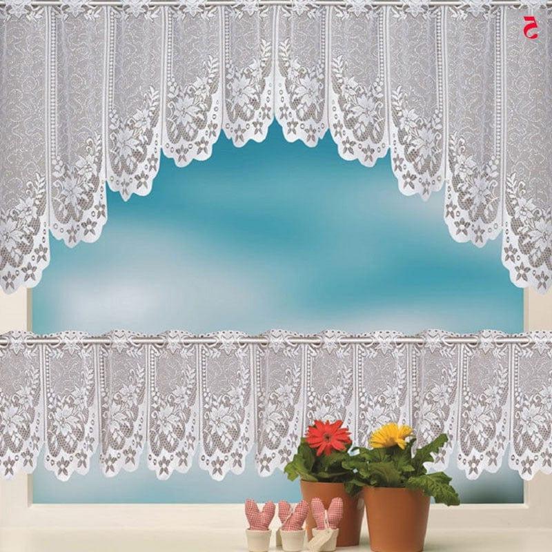 Rideau de fenêtre élégant avec motifs floraux, idéal pour apporter une touche décorative romantique à votre intérieur. Ce voilage en dentelle raffinée offre un équilibre parfait entre intimité et luminosité, rendant votre espace de vie plus accueillant. Parfait pour une utilisation dans la cuisine, le salon ou la chambre.