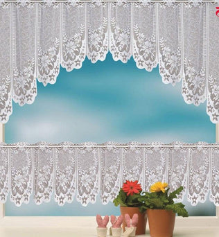 Rideau de fenêtre élégant avec motifs floraux, idéal pour apporter une touche décorative romantique à votre intérieur. Ce voilage en dentelle raffinée offre un équilibre parfait entre intimité et luminosité, rendant votre espace de vie plus accueillant. Parfait pour une utilisation dans la cuisine, le salon ou la chambre.