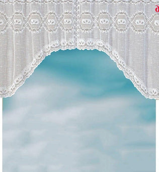 Rideau décoratif à motif géométrique avec bordure travaillée, idéal pour apporter une touche d'élégance à votre intérieur. Accessoire parfait pour habiller vos fenêtres tout en laissant passer la lumière naturelle, créant ainsi une atmosphère douce et accueillante.