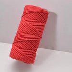 Bobine de fil rouge parfaite pour le macramé, le tricot et les projets de loisirs créatifs. Idéale pour créer des décorations uniques et ajouter une touche éclatante à vos créations artisanales. Utilisation polyvalente pour tous vos besoins artistiques.