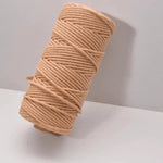 Bobine de corde beige robuste pour projets artisanaux et décoratifs, idéale pour le macramé et les travaux manuels. Polyvalente et facile à manipuler, parfaite pour ajouter une touche naturelle à vos créations DIY.