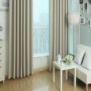 rideau double tissu texturé beige clair moderne sans galon fronceur 100x250cm 150x250cm 200x250cm 250x250cm