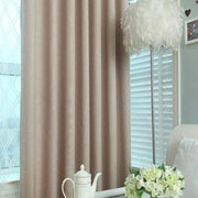 rideau tissu texturé beige rosé taupe décoration intérieure classique métalliques tringle rideau transparent