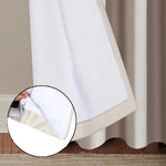Rideau blanc élégant avec doublure intégrée et bordure contrastée, parfait pour ajouter une touche moderne à votre intérieur. Ce rideau s'adapte à divers styles de décoration et permet une excellente gestion de la lumière dans vos pièces. Idéal pour salon, chambre ou bureau.