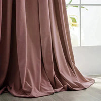 Rideau en polyester couleur corail pour salon