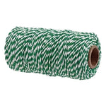 Bobine de ficelle torsadée verte et blanche idéale pour les projets de bricolage, l’emballage cadeau, et les activités artisanales. Accessoire polyvalent pour un usage créatif à la maison ou au bureau.