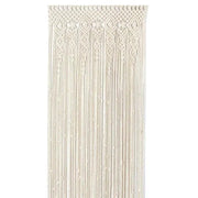 rideau macramé bohème crème motifs géométriques franges semi transparent déco ethniqueintérieur