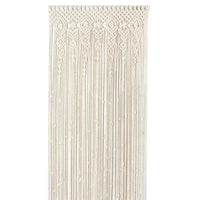 Rideau en macramé blanc cassé style bohème