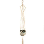 Suspension décorative pour plantes, support de pot de fleurs élégant, idéal pour un intérieur moderne ou boho. Accessoire de décoration intérieure, parfait pour mettre en valeur vos plantes suspendues avec style. Convient pour salon, balcon ou jardin intérieur.