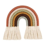 Décoration murale bohème, motif arc-en-ciel multicolore, idéal pour chambre d'enfant ou salon moderne. Accessoire de décoration intérieure tendance, ajoute une touche chaleureuse et colorée à votre espace de vie. Parfait pour un style scandinave ou bohème chic. Cadeau unique pour une décoration personnalisée.