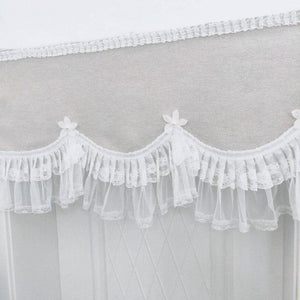 Rideau en polyester blanc style vintage et romantique