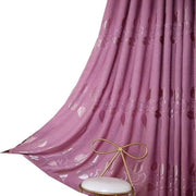 rideau moderne rose motifs floraux semi transparent dimensions variées