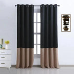 Rideaux modernes bicolores pour salon, design chic et élégant, ajout élégant à votre décoration intérieure. Ils offrent une ambiance sophistiquée, parfaits pour embellir vos fenêtres tout en préservant votre intimité. Idéals pour un intérieur contemporain.