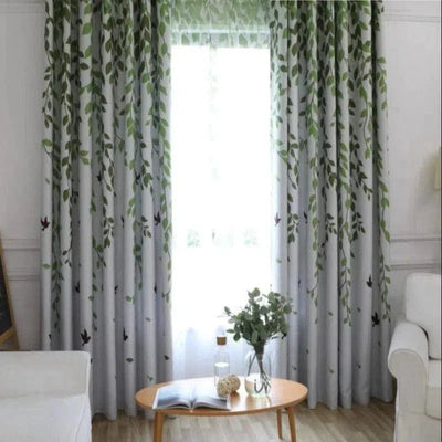 Rideau à motif végétal pour salon moderne, apportant une ambiance naturelle et apaisante. Parfait pour ajouter une touche de fraîcheur et de verdure à votre intérieur. Optimisé pour filtrer la lumière tout en préservant l’intimité. Idéal pour les salons, salles de séjour ou chambres. Design élégant avec motifs de feuilles pour une décoration contemporaine et naturelle.