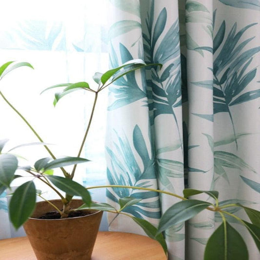 Rideau Occultant Motif Feuille | Ombre Interieur