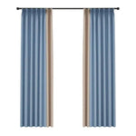 Rideaux élégants bicolores en bleu et beige, parfaits pour ajouter une touche contemporaine à votre intérieur. Idéal pour les salons ou chambres, ces rideaux créent une ambiance chaleureuse et moderne tout en offrant une excellente capacité d'occultation. Accessoire décoratif indispensable pour personnaliser vos fenêtres avec style.
