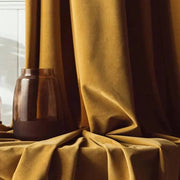 rideau thermique intérieur jaune doré tissu texturé opacité totale chambre decoration