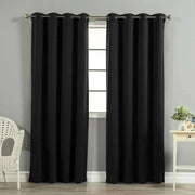 rideau noir thermique opaque moderne lisse øillet tringle 100x200cm 130x240cm