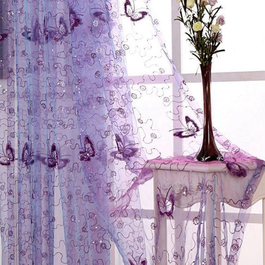 Rideau Violet Voilage | Ombre Interieur