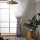Rideau Voilage Blanc Et Gris
