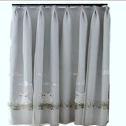 rideau enfant lapins herbe blanc beige bleu gris plissé décoratif champêtre tringle
