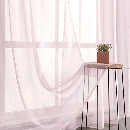 Rideau Voilage Rose | Ombre Interieur