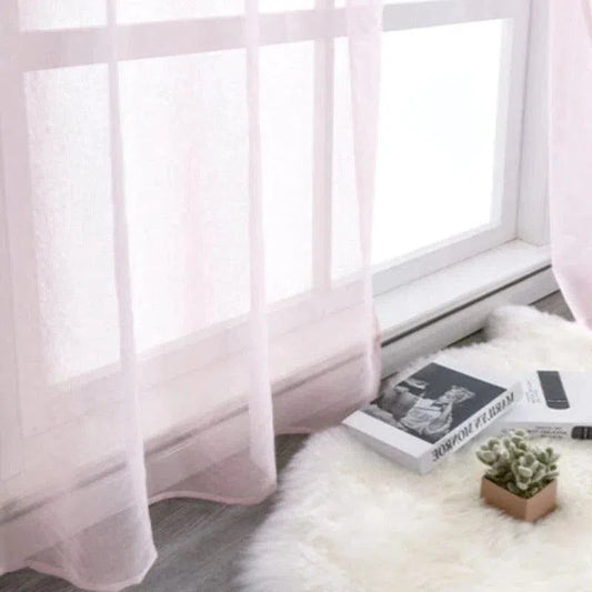 Rideau Voilage Rose | Ombre Interieur