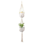 Suspension pour plantes à deux niveaux, parfaite pour décorer votre intérieur et maximiser l'espace. Idéale pour ajouter une touche de verdure à votre maison. Convient pour des pots de petite taille. Design élégant et moderne pour sublimer votre décoration. Facile à installer et à entretenir.