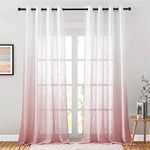 Rideau dégradé rose translucide pour salon, idéal pour filtrer la lumière tout en apportant une touche élégante à votre intérieur. Style moderne parfait pour fenêtre, enrichissant la décoration avec sophistication et douceur.