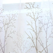 voilage transparent blanc motif floral moderne fenêtre 100x250cm 150x270cm