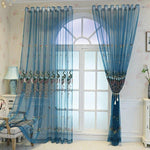 Voilage Bleu Canard | Ombre Interieur