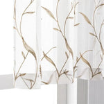 Voilage élégant avec motifs floraux dorés, idéal pour embellir les fenêtres de votre salon ou chambre. Ce rideau transparent offre une ambiance lumineuse et raffinée, parfait pour créer une décoration intérieure chaleureuse et moderne. Convient à tous les styles de décoration.
