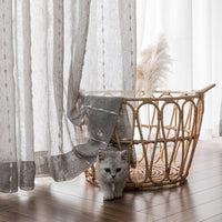 Voilage Gris Motif
