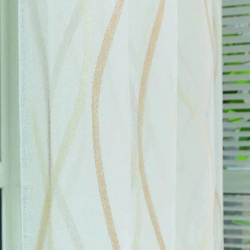 Panneau japonais moderne avec motifs ondulés beige, idéal pour sublimer la décoration intérieure. Ce rideau apporte une touche élégante et contemporaine à votre espace tout en filtrant doucement la lumière naturelle. Parfait pour les salons, chambres ou bureaux, il s'adapte facilement à différents styles de décoration.