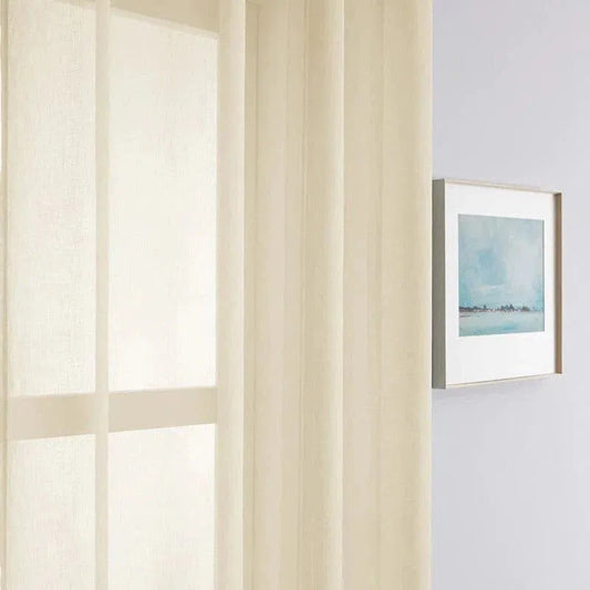 Rideau Beige Voilage | Ombre Interieur