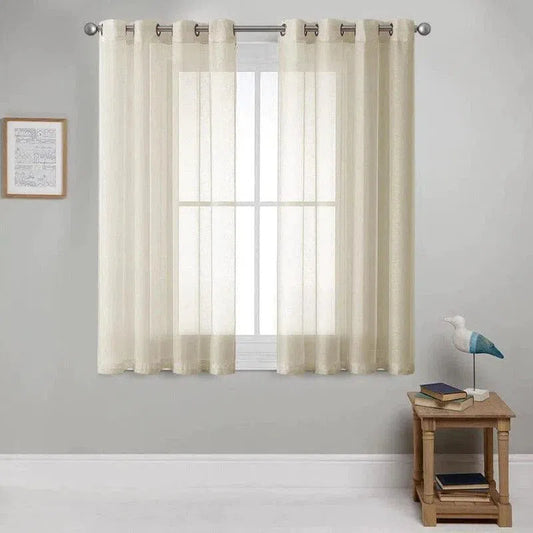 Rideau Beige Voilage | Ombre Interieur